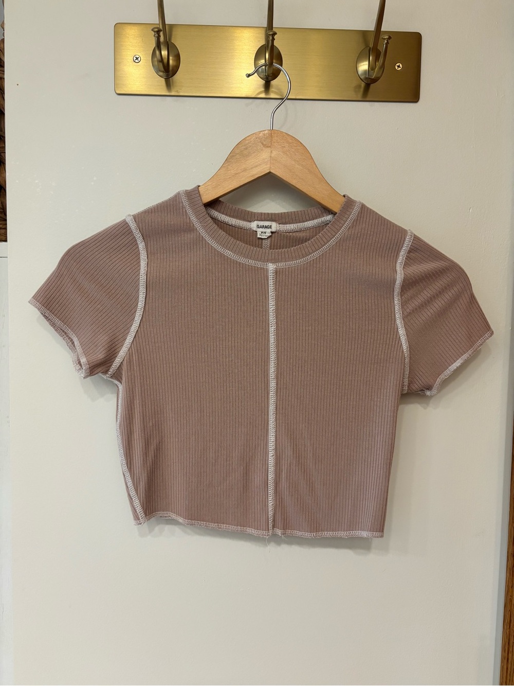 Garage ribbed crop top size small
